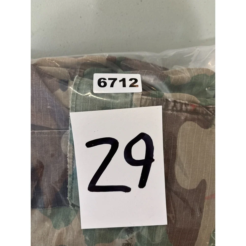 US Army Military BDU Cargo Shorts Mens Woodland Camo Small Vintage Hemmed